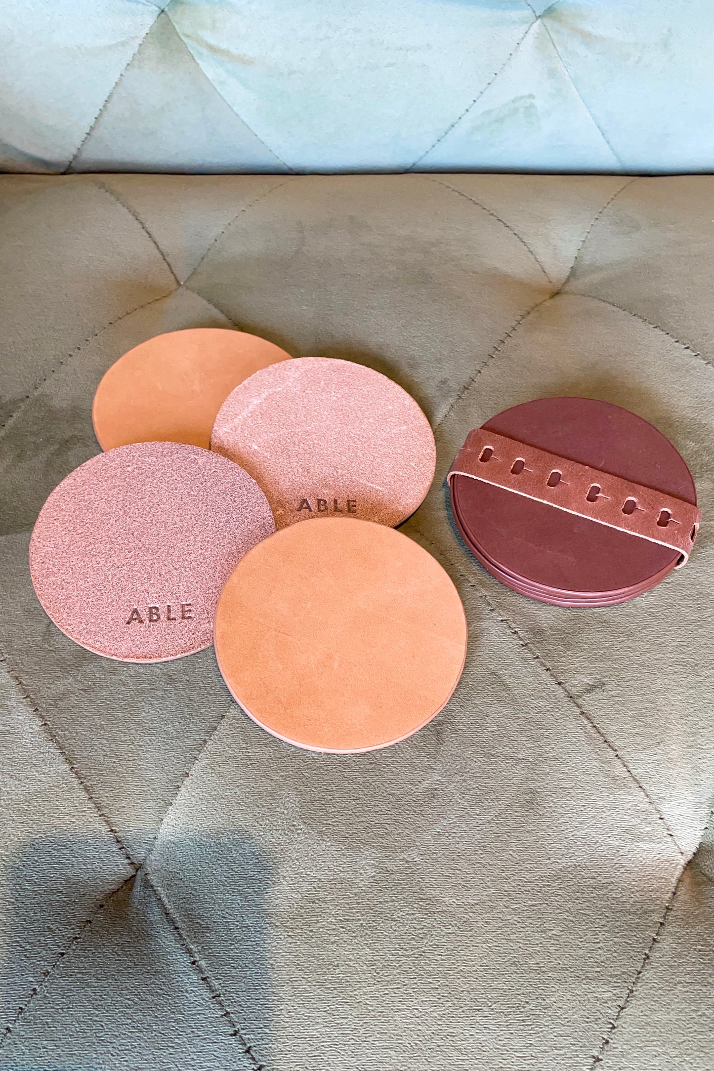 Elsa Leather Coaster