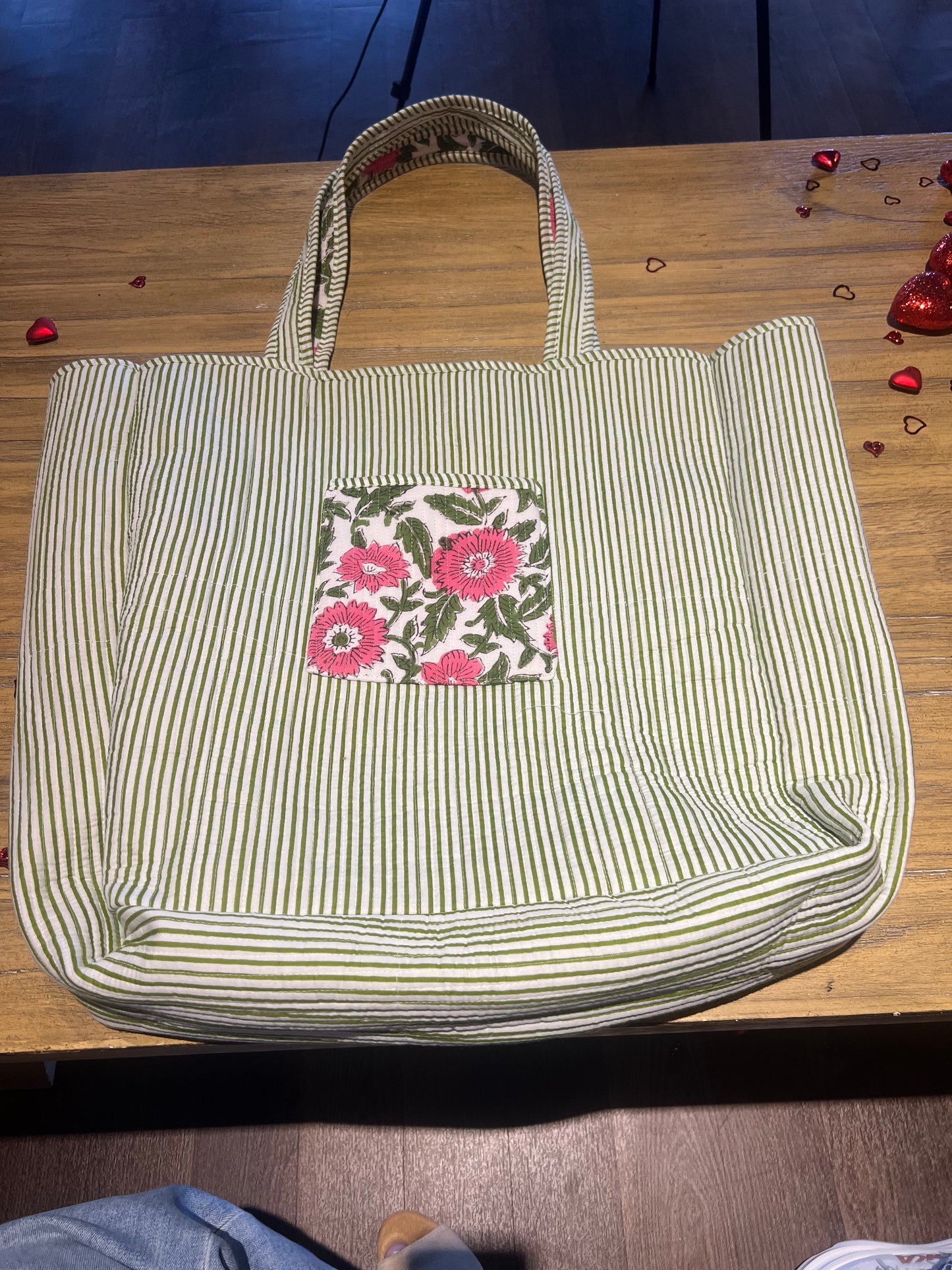 Rosey Riot Print XL Quilted Reversible Tote