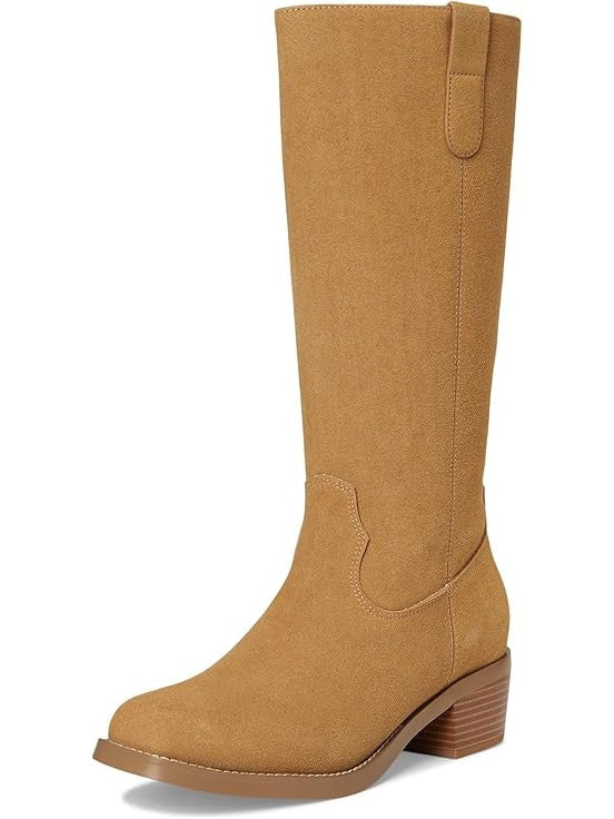 Mia Vegan Suede Riding Boot