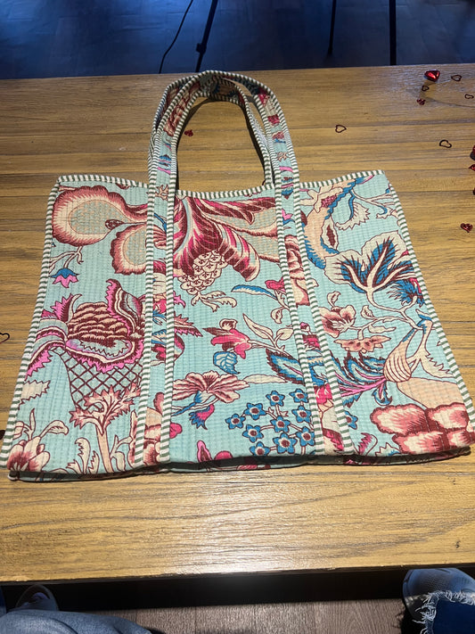Botanica Print Quilted Reversible Tote